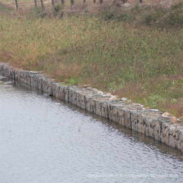 Gabion Défense de soutènement mur Hexagonal Mois galvanisé